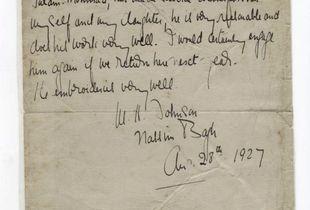 Letters from clients, 1927, from The Butt-Clermont Houseboats Collection