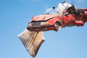 Number 1 (Red volvo, car), from the series “Life Behind the Waste,” 2017 © Pasi Orrensalo, courtesy of Mirko Mayer Galerie, m-projects