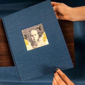 Maruschak embessed an original artwork  into each Book cover revealing her passion for materiality and the love of the work of Anselm Kiefer.