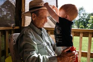 Front Porch with Papa